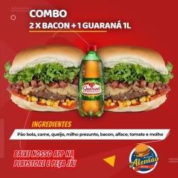 2 X-Bacon + 1 Guaraná 1L