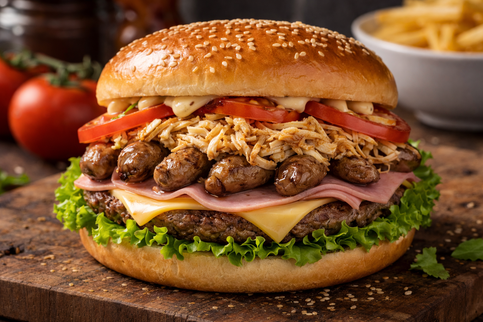 X Coração com Frango